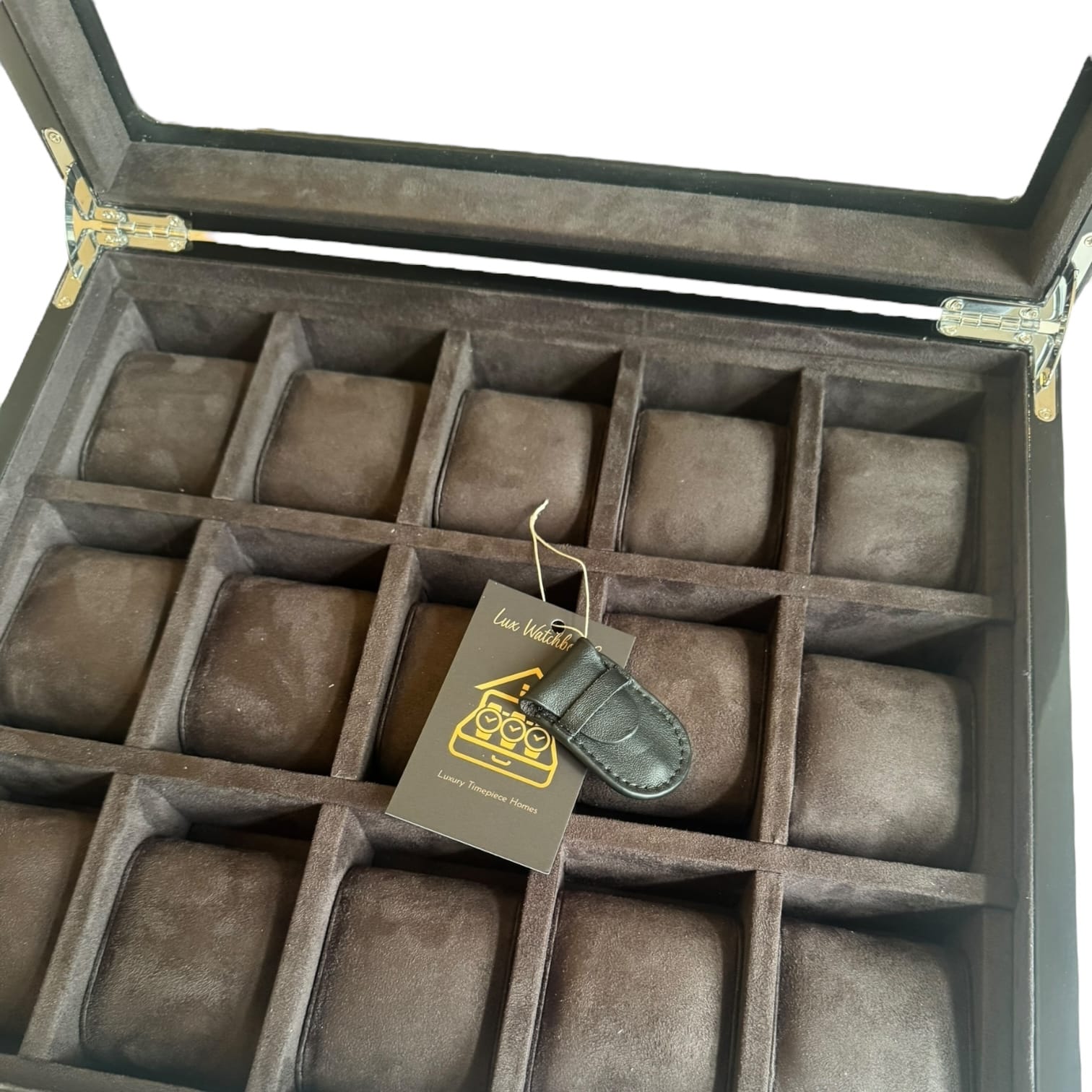 Lux Watch Box Co Watch Box 15 Heritage 15 Watch Box - Espresso Black