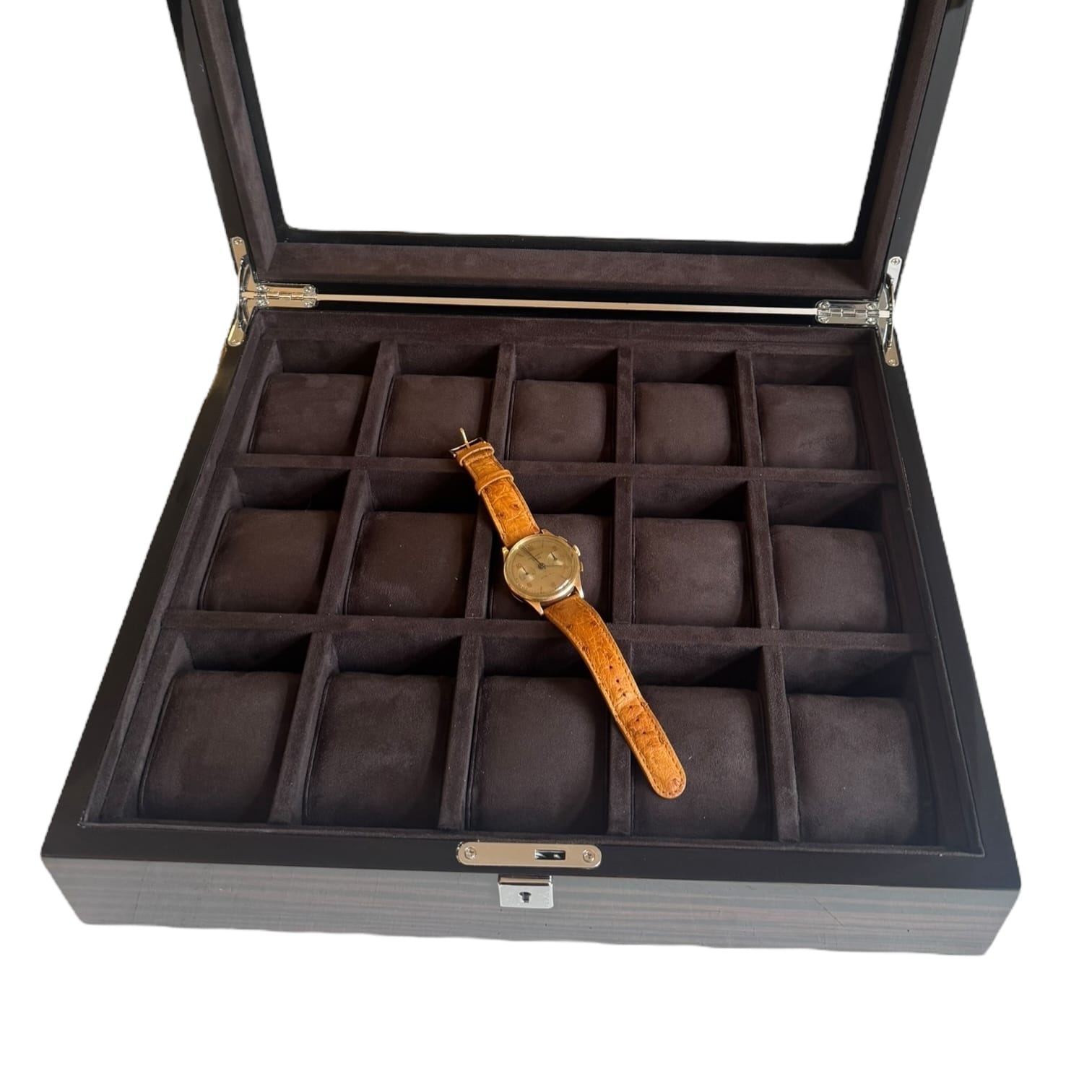 Lux Watch Box Co Watch Box 15 Heritage 15 Watch Box - Espresso Black