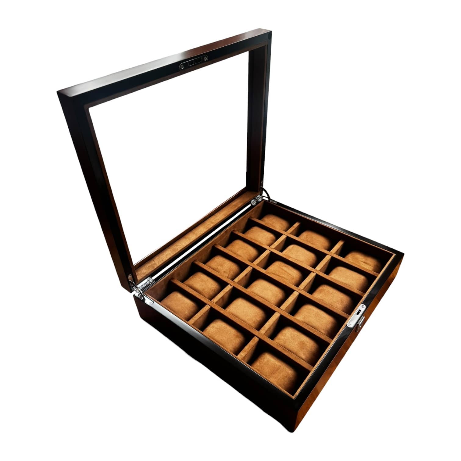Lux Watch Box Co Watch Box 18 Heritage 18 Watch Box - Chestnut Brown