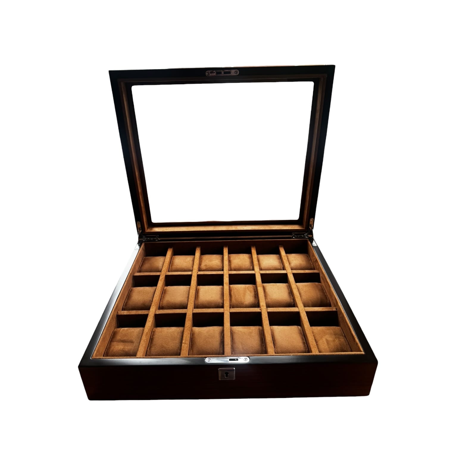 Lux Watch Box Co Watch Box 18 Heritage 18 Watch Box - Chestnut Brown