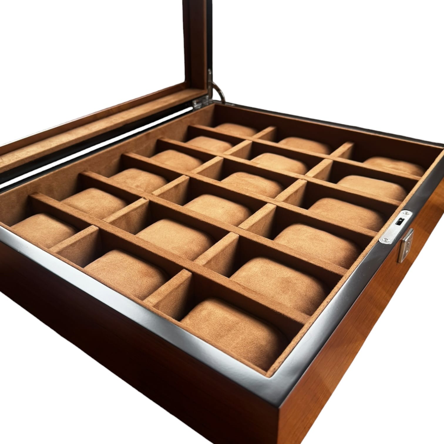 Lux Watch Box Co Watch Box 18 Heritage 18 Watch Box - Chestnut Brown