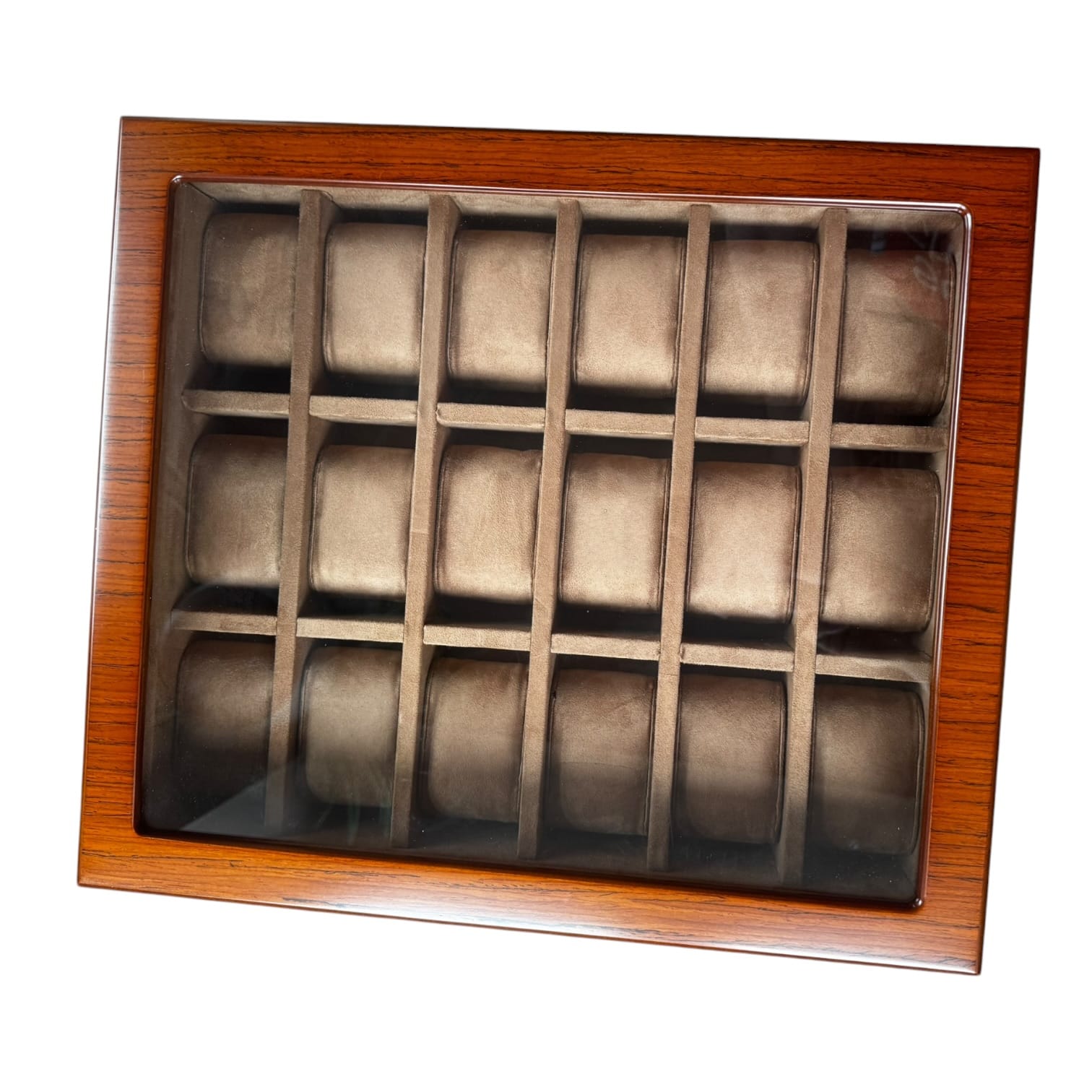 Lux Watch Box Co Watch Box 18 Heritage 18 Watch Box - Chestnut Brown