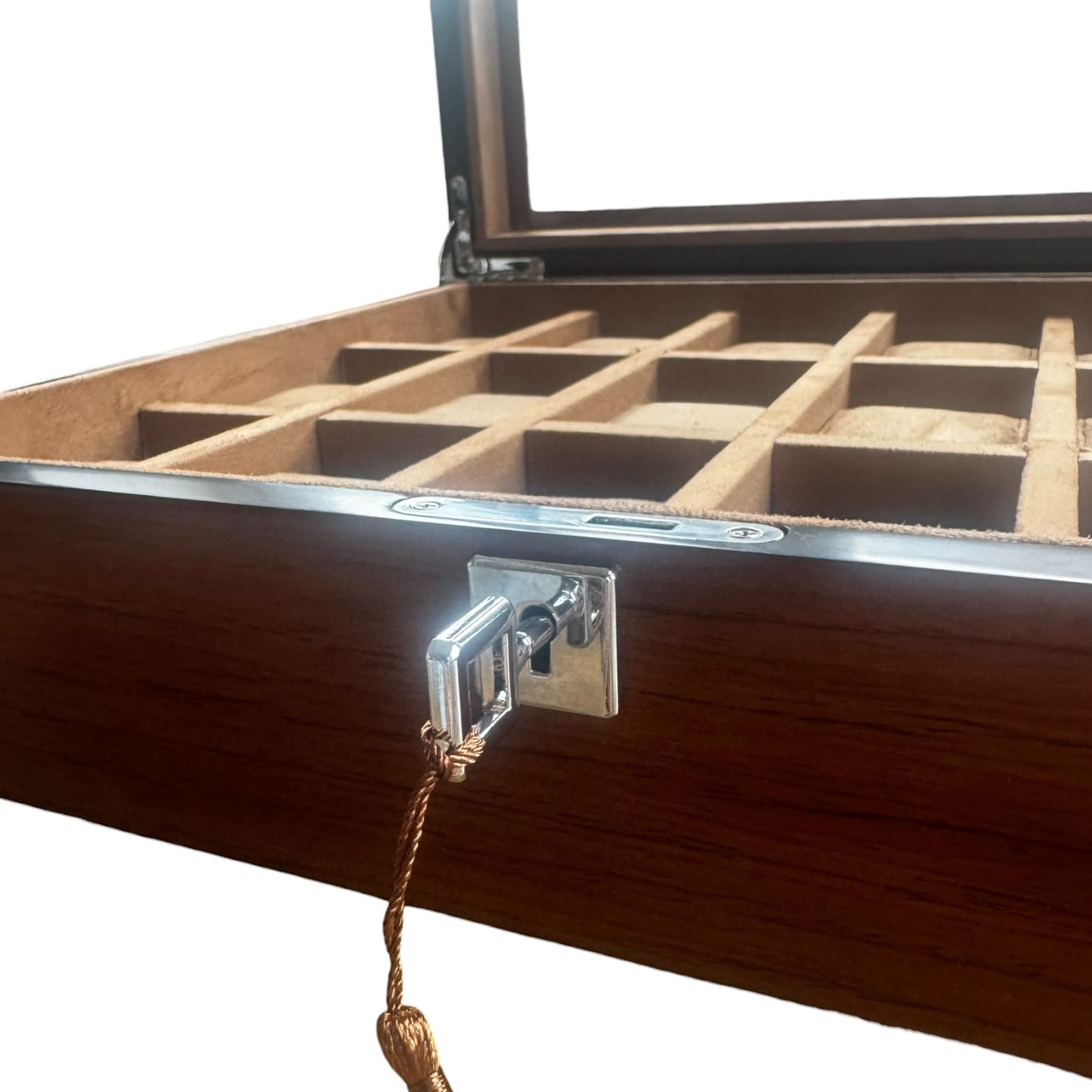 Lux Watch Box Co Watch Box 18 Heritage 18 Watch Box - Chestnut Brown