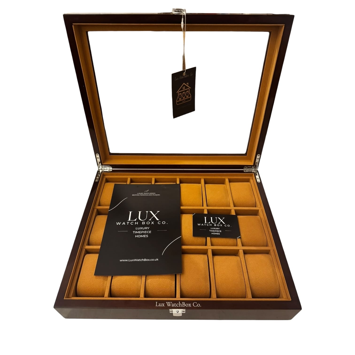 Lux Watch Box Co Watch Box 18 Heritage 18 Watch Box - Walnut Lacquer