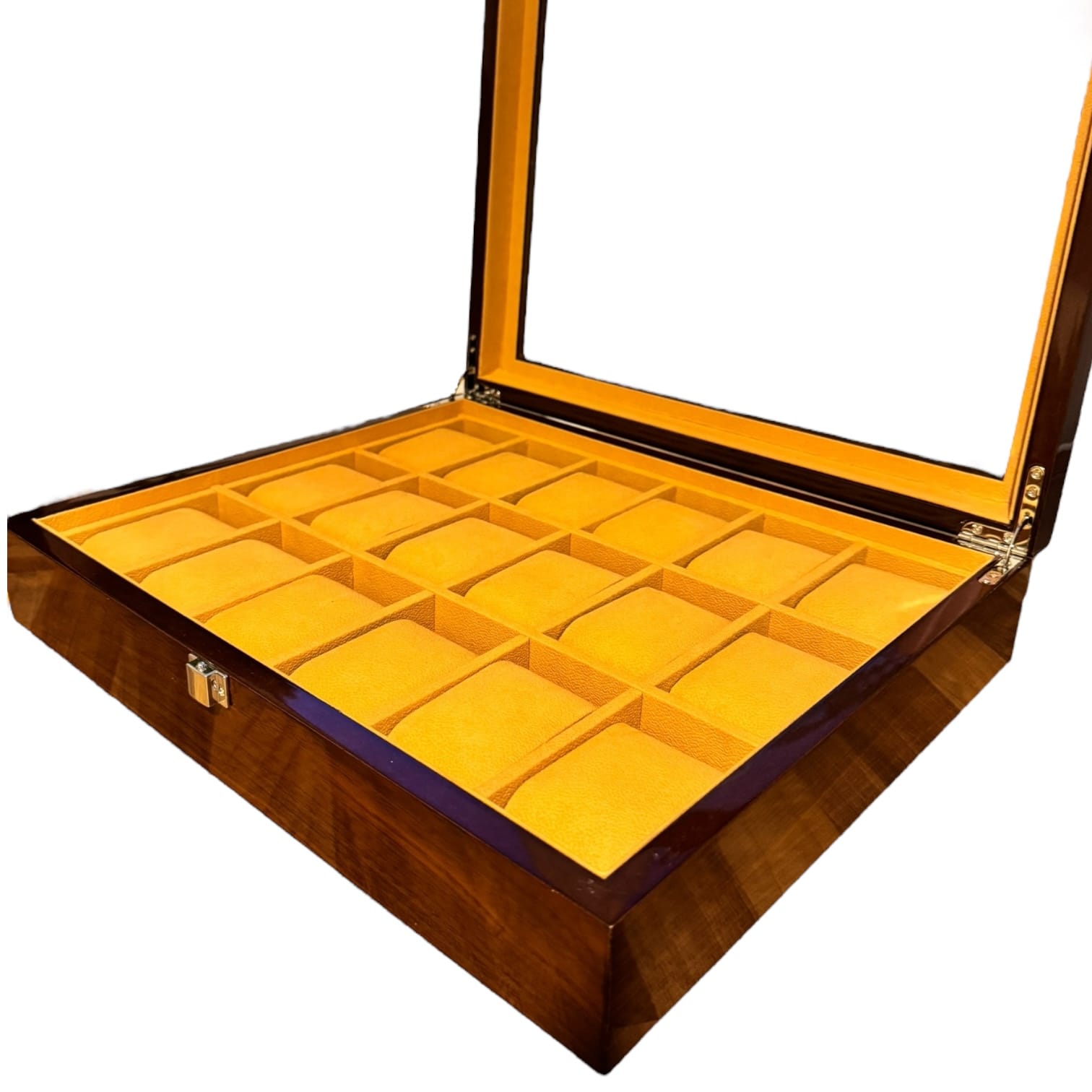 Lux Watch Box Co Watch Box 18 Heritage 18 Watch Box - Walnut Lacquer
