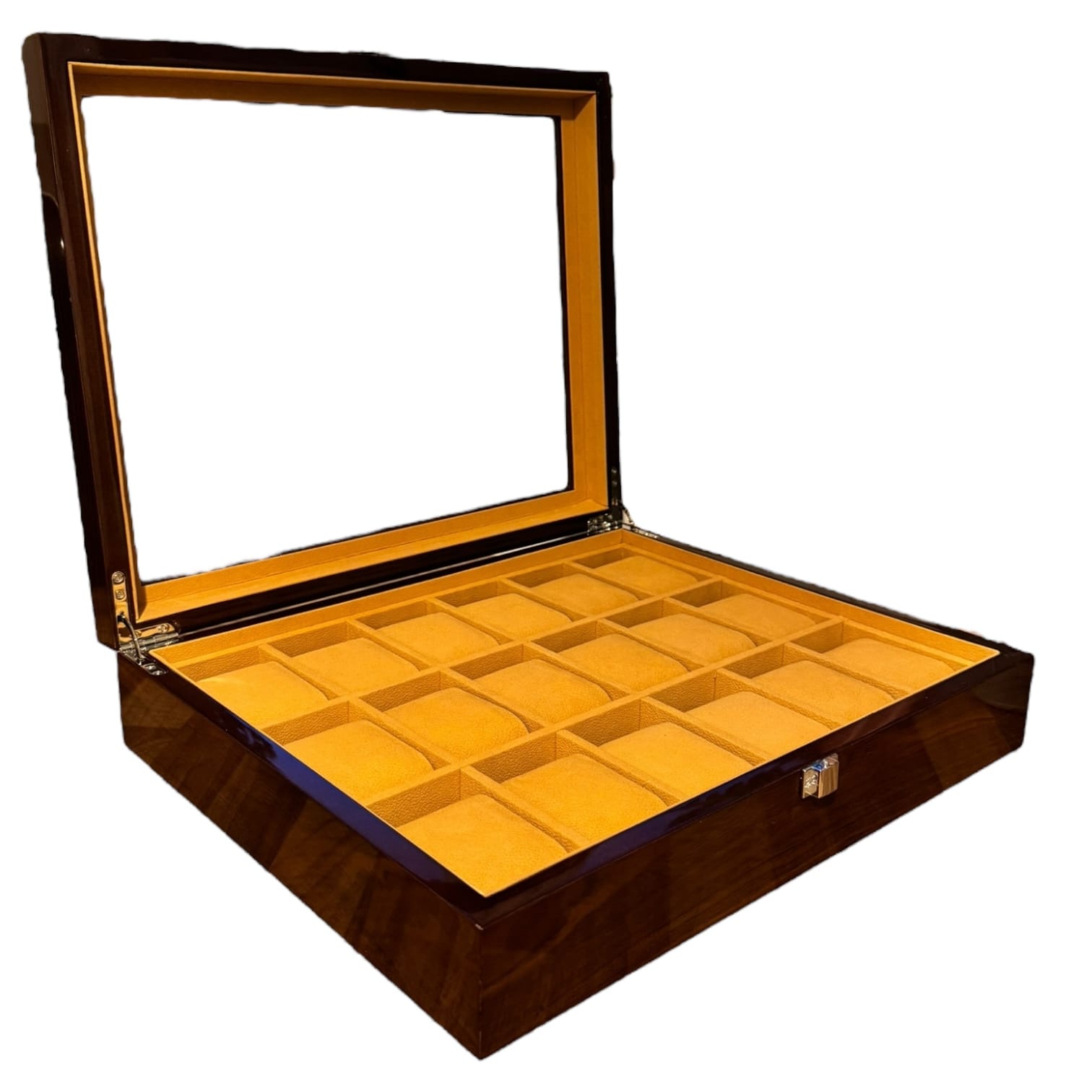 Lux Watch Box Co Watch Box 18 Heritage 18 Watch Box - Walnut Lacquer
