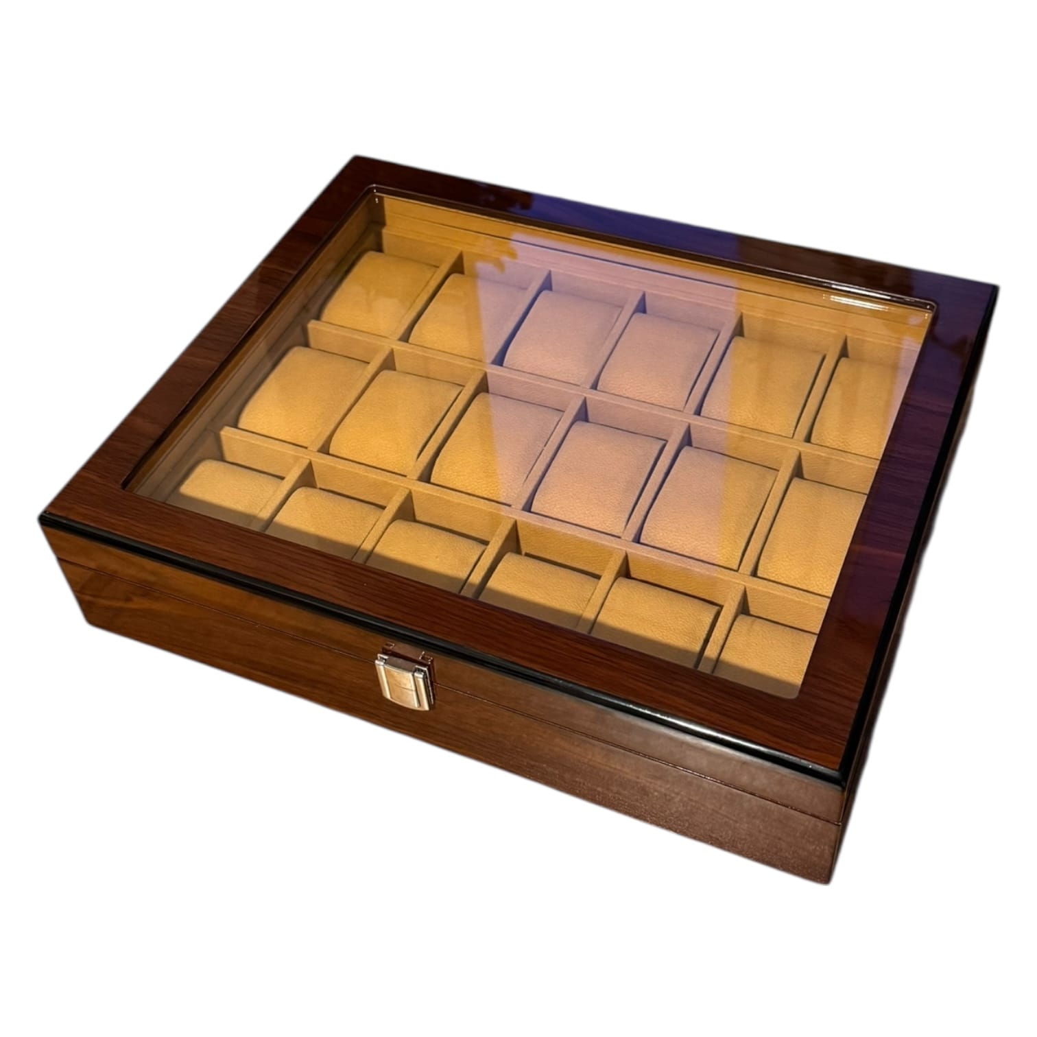 Lux Watch Box Co Watch Box 18 Heritage 18 Watch Box - Walnut Lacquer