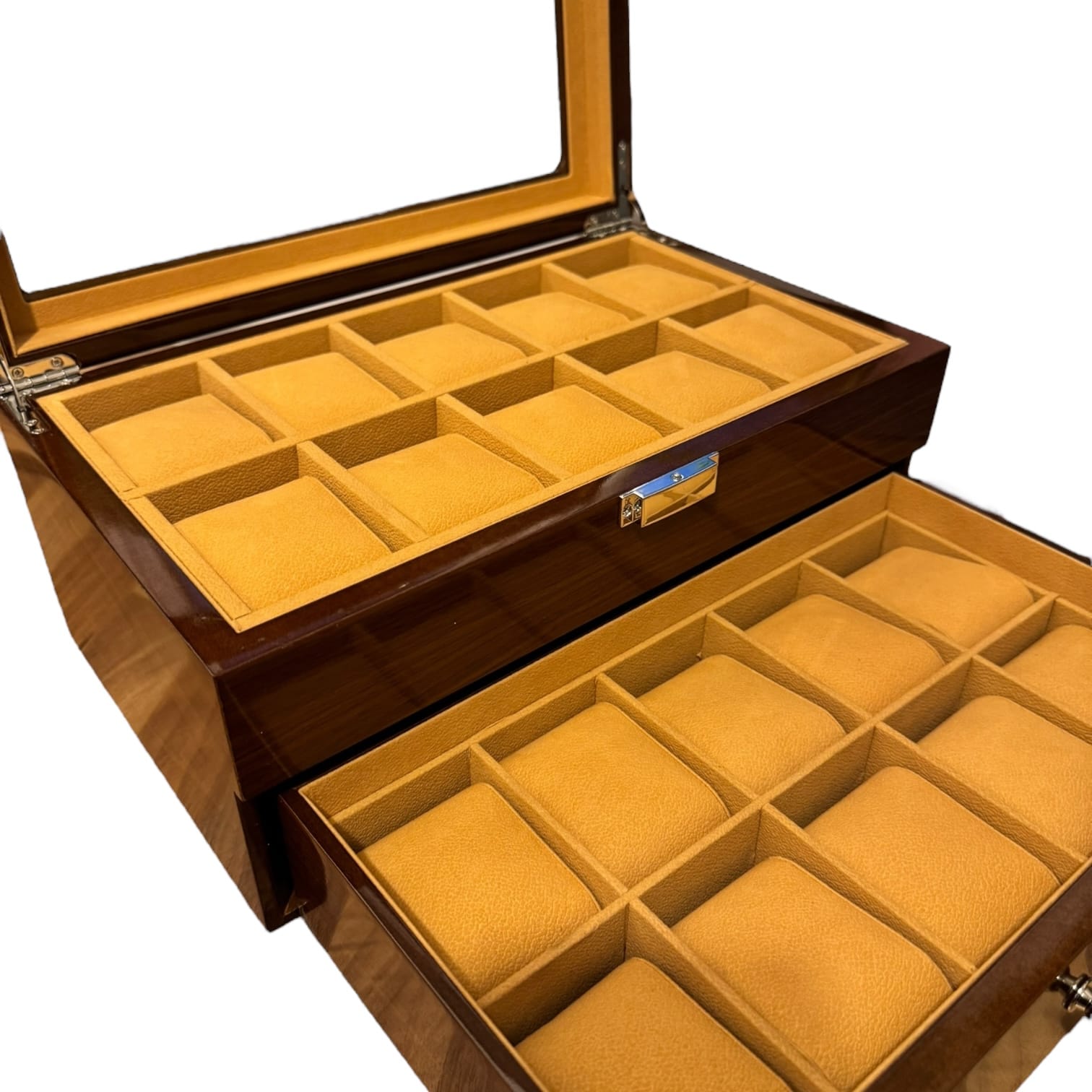 Lux Watch Box Co Watch Box 20 Heritage 20 Watch Box - Walnut Lacquer