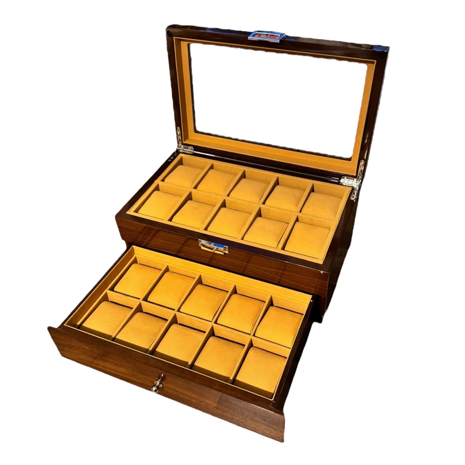 Lux Watch Box Co Watch Box 20 Heritage 20 Watch Box - Walnut Lacquer