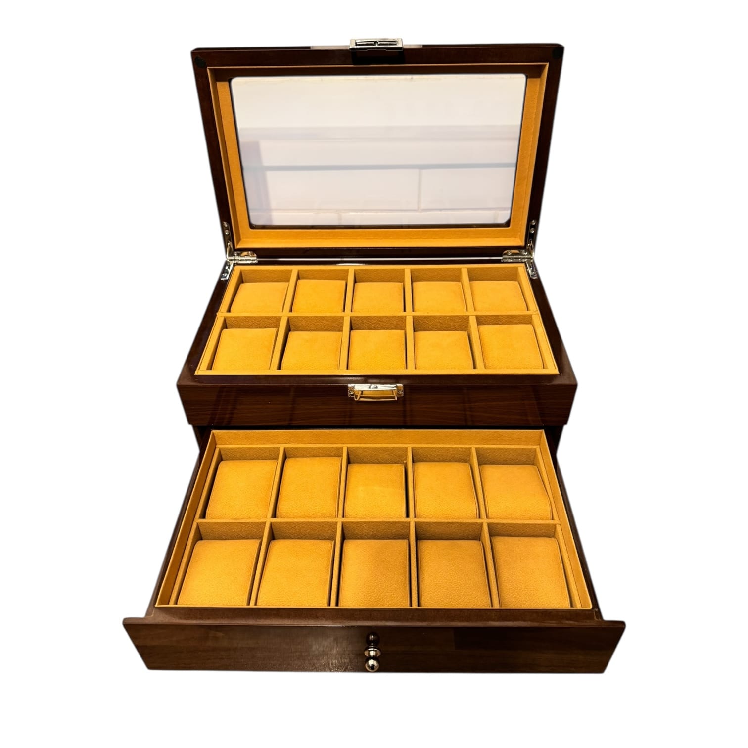 Lux Watch Box Co Watch Box 20 Heritage 20 Watch Box - Walnut Lacquer