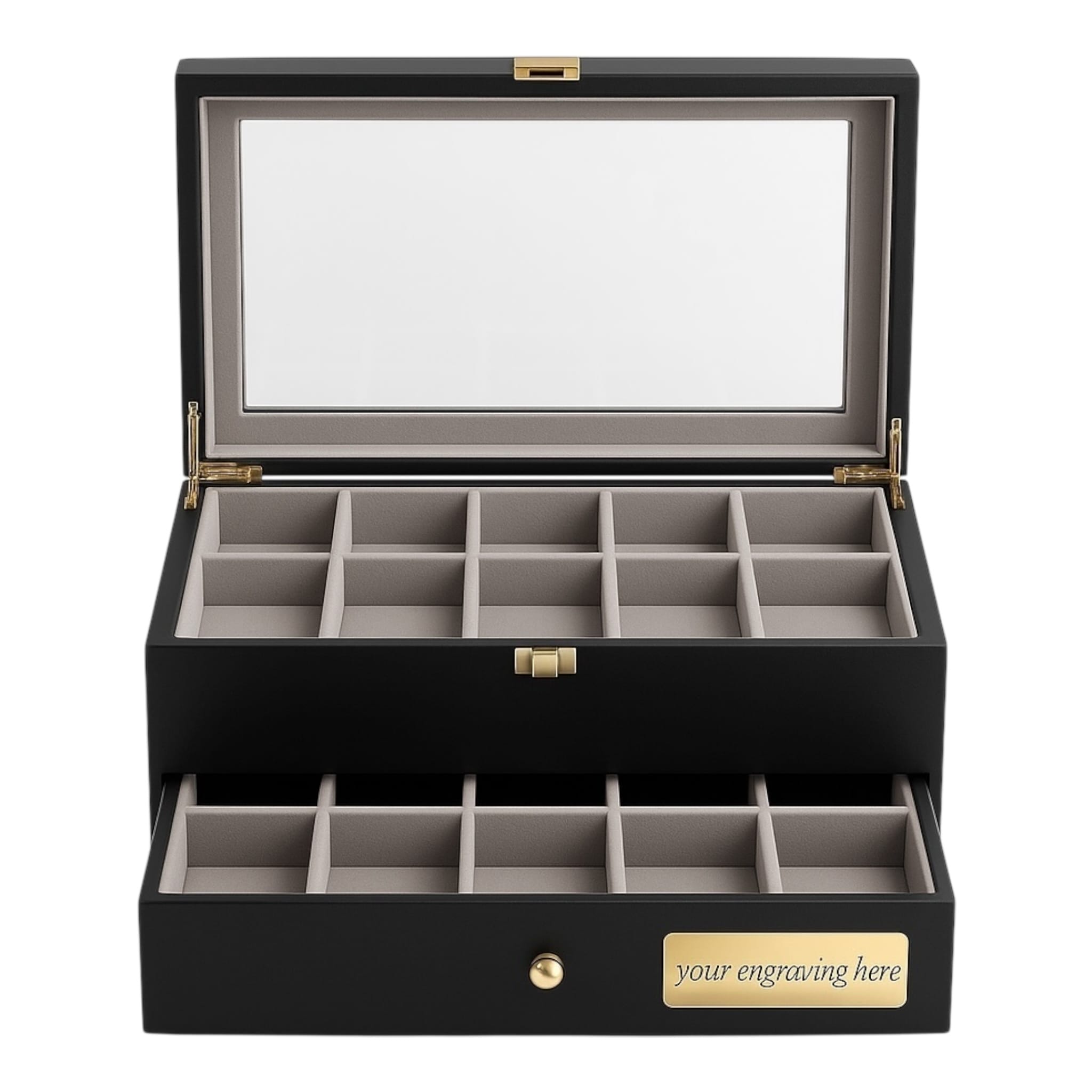 Lux Watch Box Co Watch Box 20 Signature 20 Watch Box - Piano Black