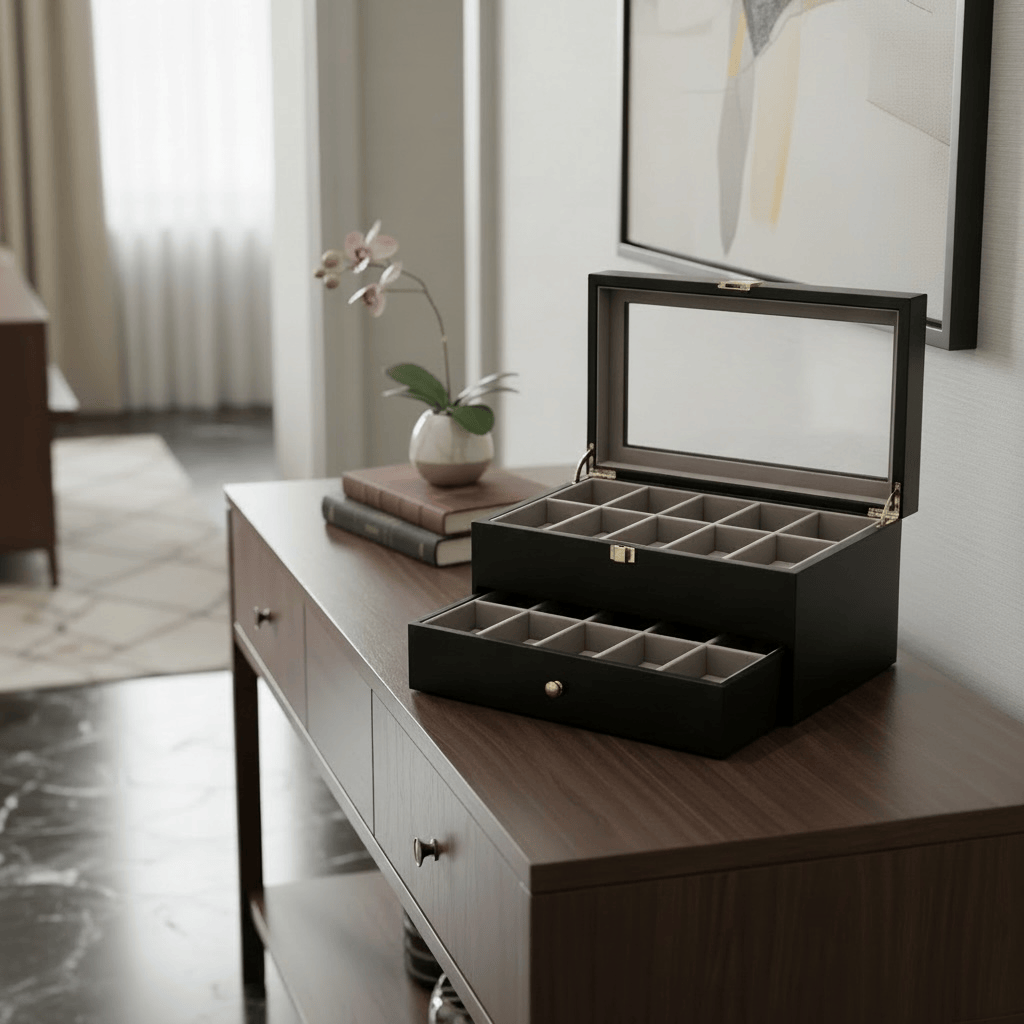 Lux Watch Box Co Watch Box 20 Signature 20 Watch Box - Piano Black