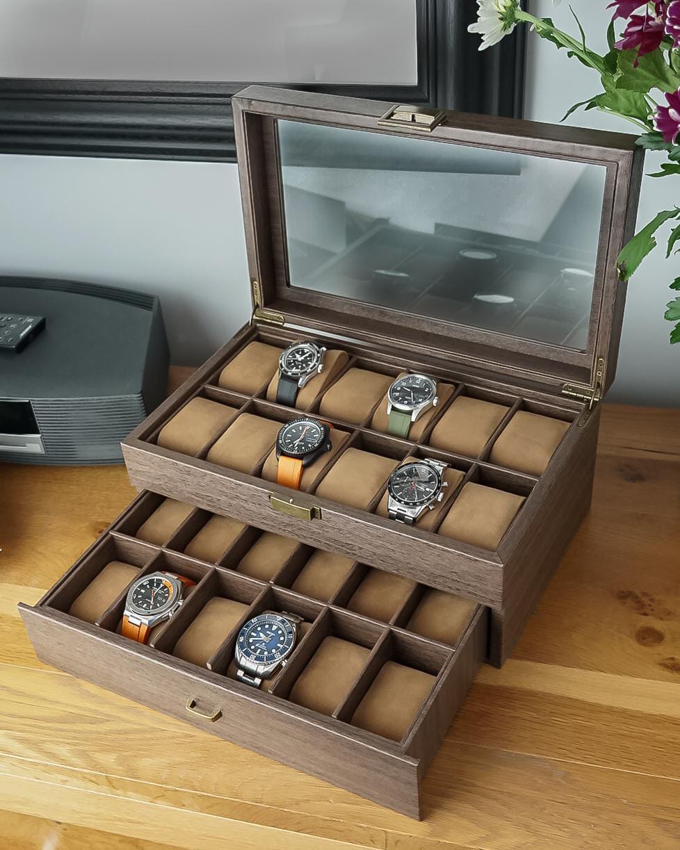 Lux Watch Box Co Watch Box 24 Signature 24 Watch Box - Hampton Brown
