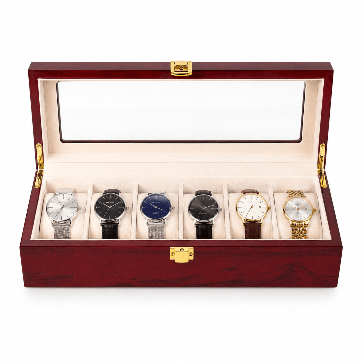 Lux Watch Box Co Watch Box 6 Foundry Watch Box - Cherry Redwood