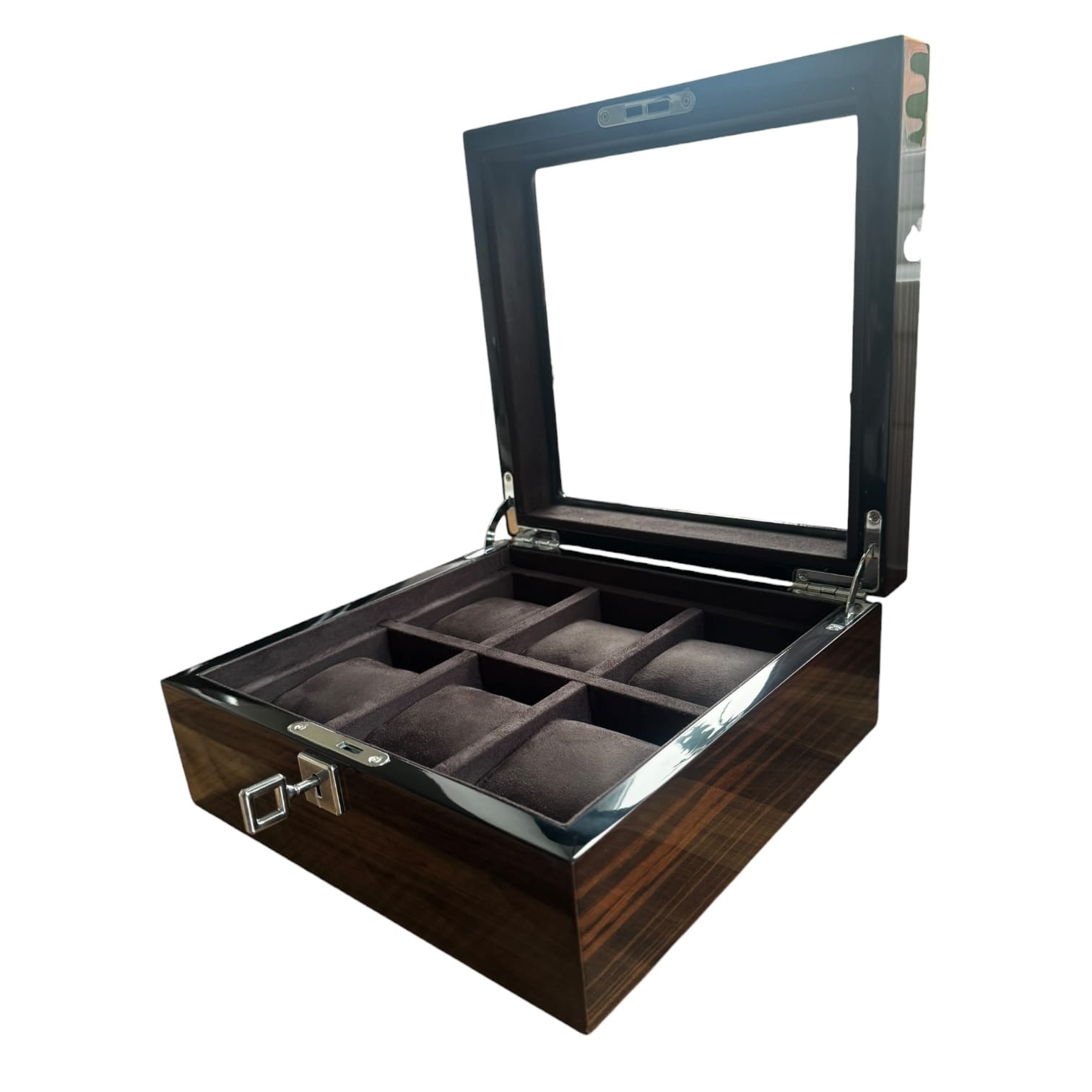 Lux Watch Box Co Watch Box 6 Heritage 6 Watch Box - Espresso Black