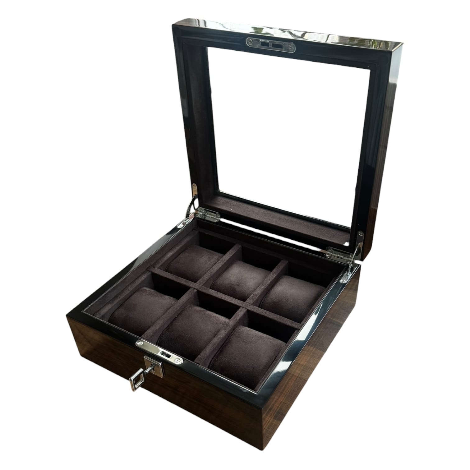 Lux Watch Box Co Watch Box 6 Heritage 6 Watch Box - Espresso Black