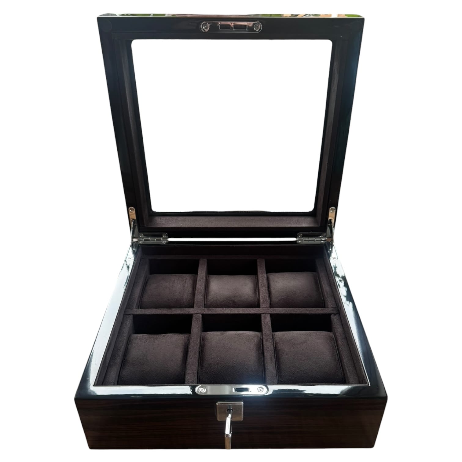 Lux Watch Box Co Watch Box 6 Heritage 6 Watch Box - Espresso Black