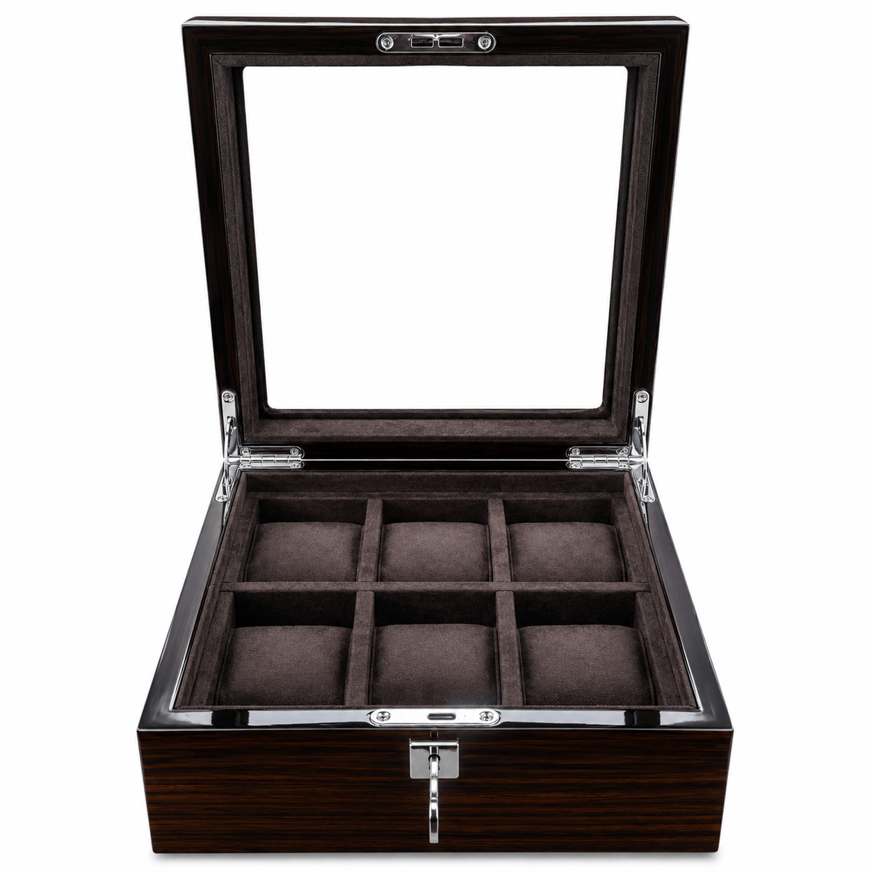Lux Watch Box Co Watch Box 6 Heritage 6 Watch Box - Espresso Black