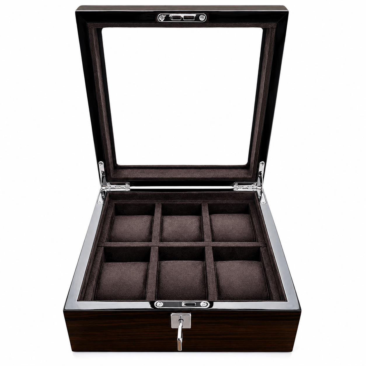 Lux Watch Box Co Watch Box 6 Heritage 6 Watch Box - Espresso Black