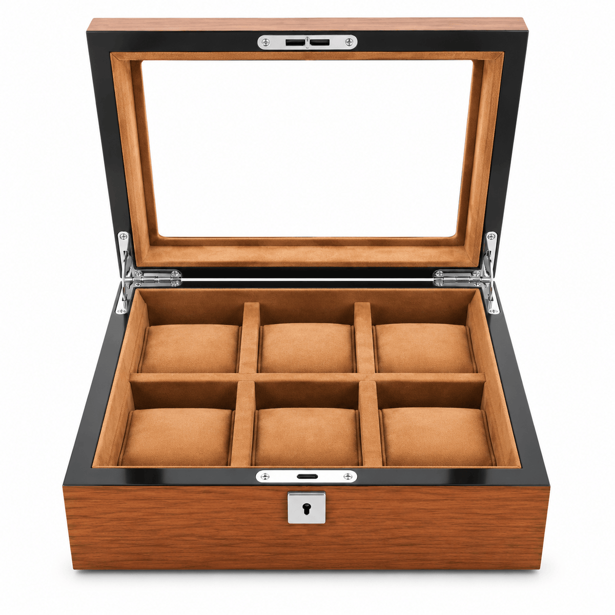 Lux Watch Box Co Watch Box 6 Heritage Watch Box - Chestnut Brown