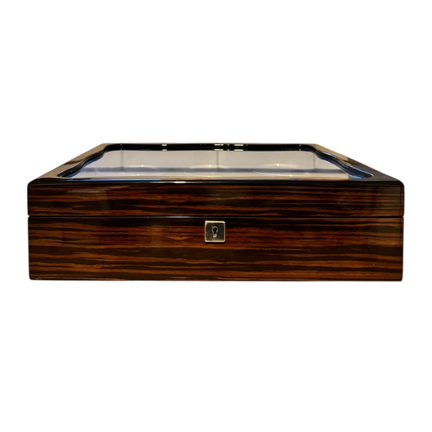 Lux Watch Box Co Watch Box 9 Vanguard Chrome 9 Watch Box - Walnut Laquered Burl