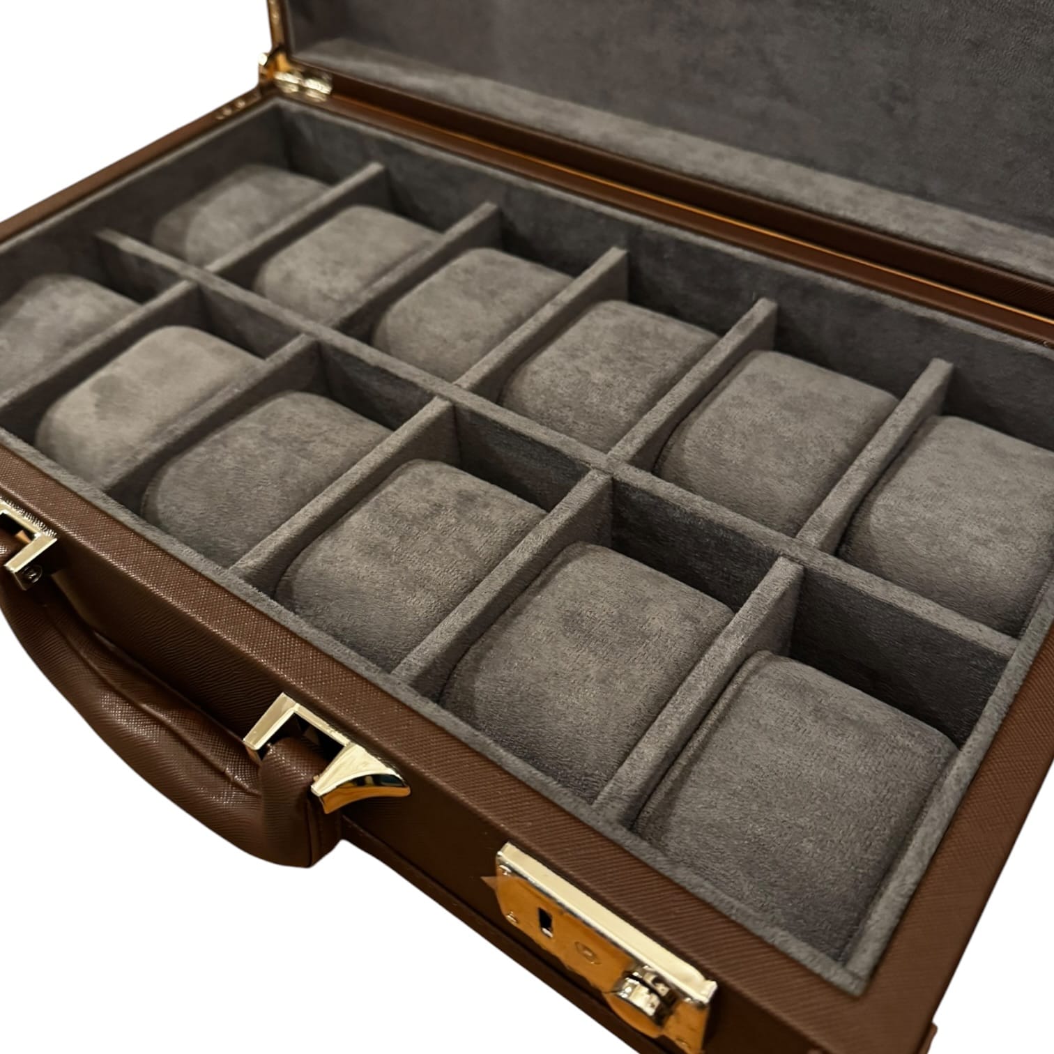 Lux Watch Box Co Watch Box Mayfair Attaché 12 Watch Case