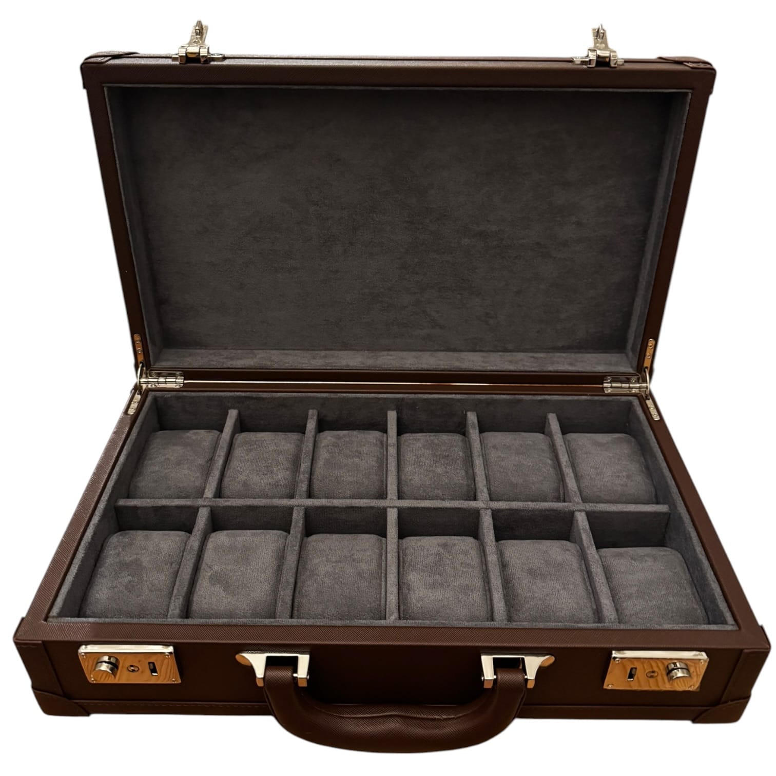 Lux Watch Box Co Watch Box Mayfair Attaché 12 Watch Case