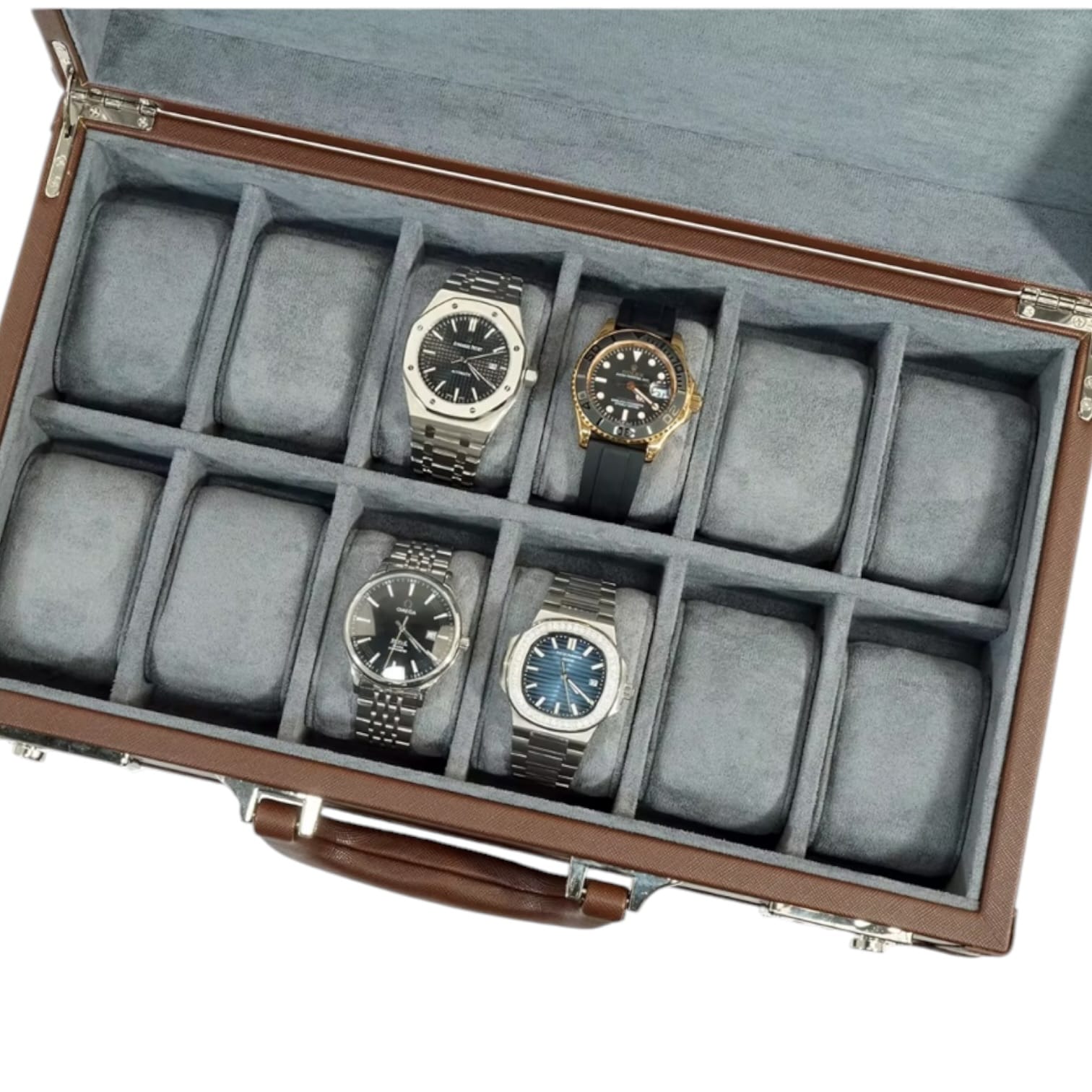 Lux Watch Box Co Watch Box Mayfair Attaché 12 Watch Case