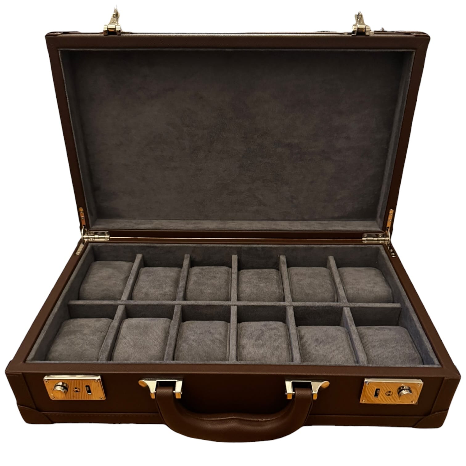 Lux Watch Box Co Watch Box Mayfair Attaché 12 Watch Case
