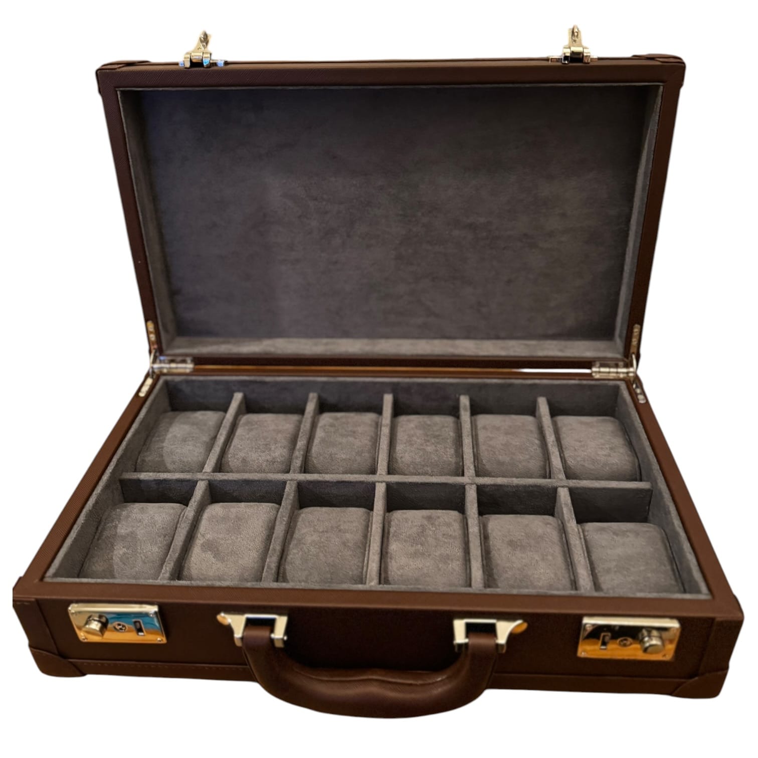 Lux Watch Box Co Watch Box Mayfair Attaché 12 Watch Case