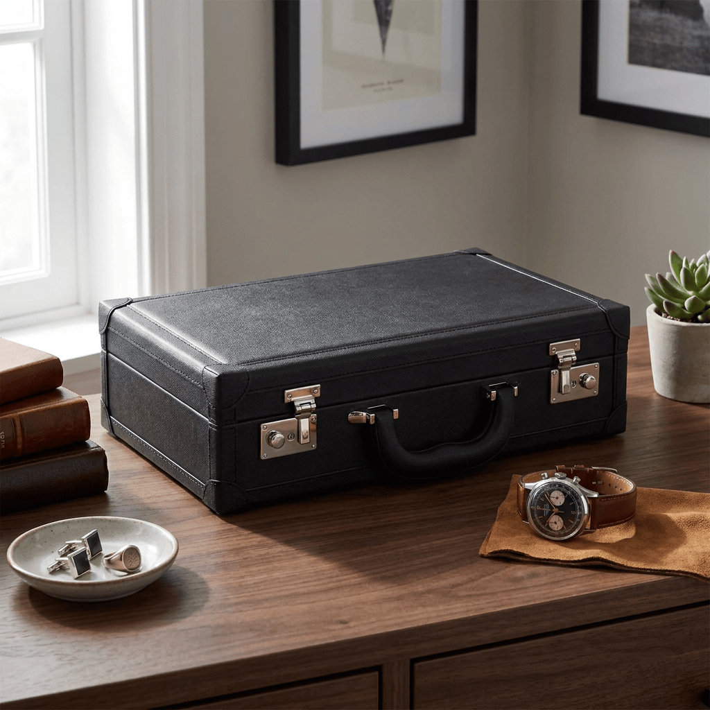 Lux Watch Box Co Watch Box Mayfair Attaché 12 Watch Case