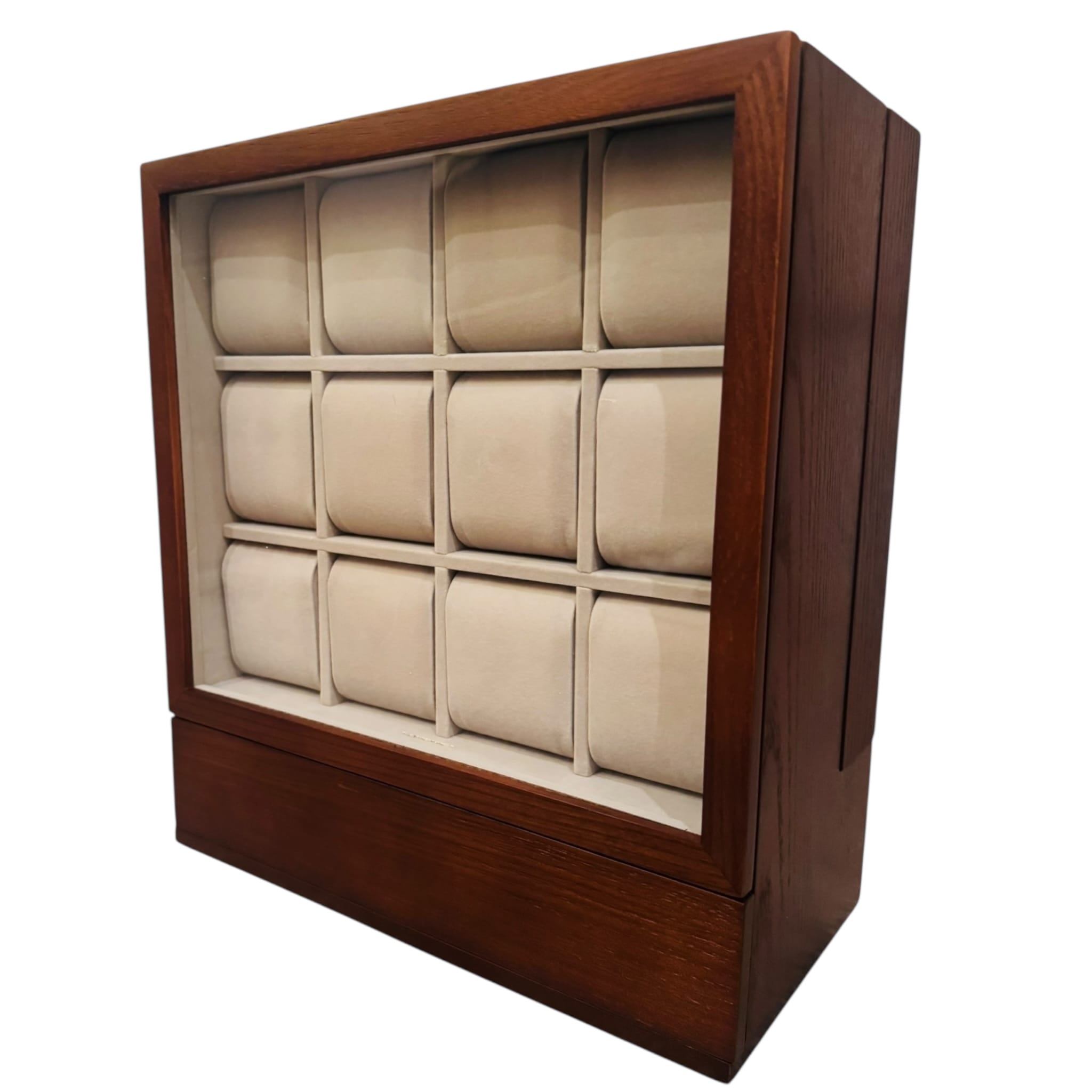 Lux Watch Box Co Watch Cabinet 12 Heritage 12 Watch Cabinet - Walnut Brown