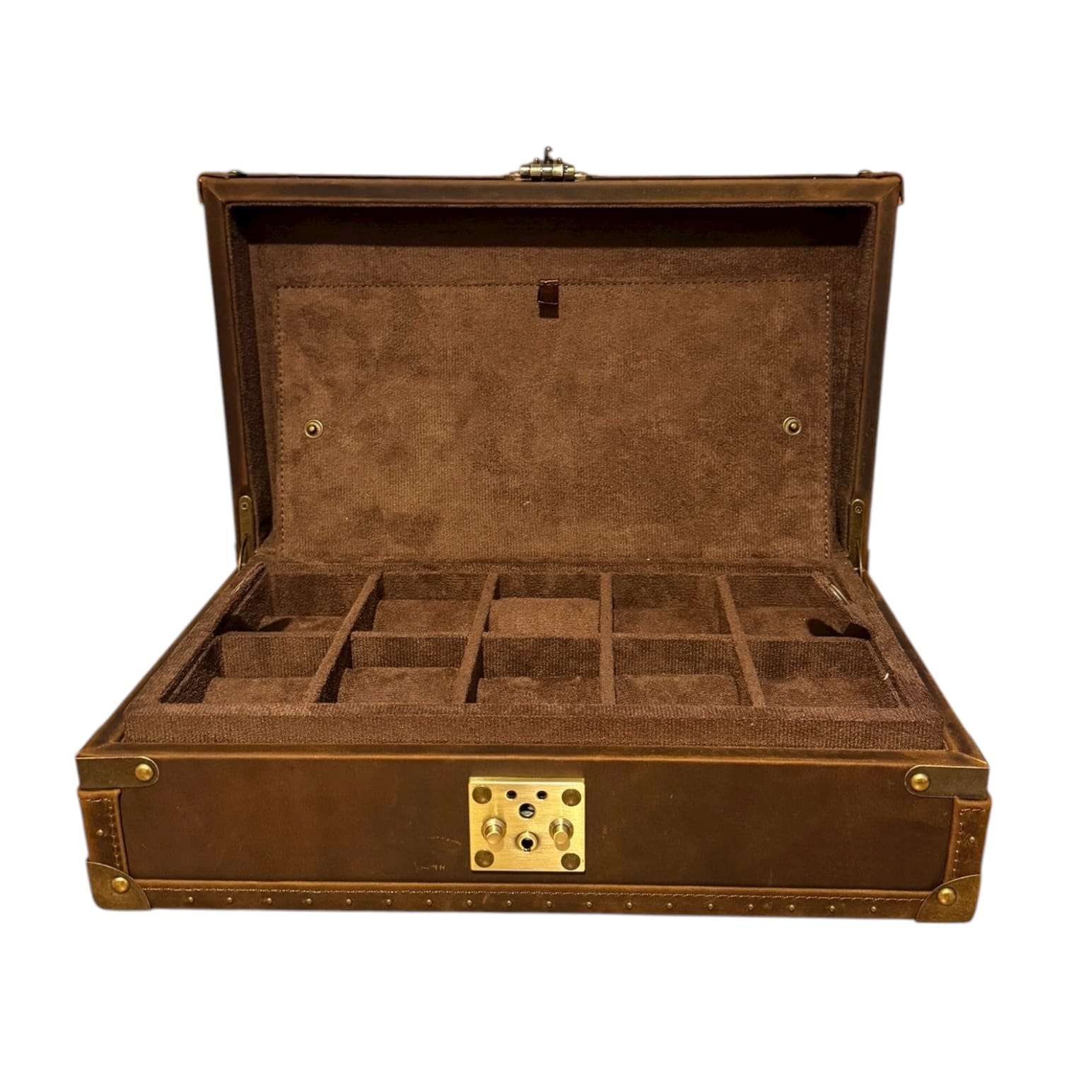 Lux Watch Box Co Watch Chest 10 Burlington 10 Watch Chest - Bourbon Leather