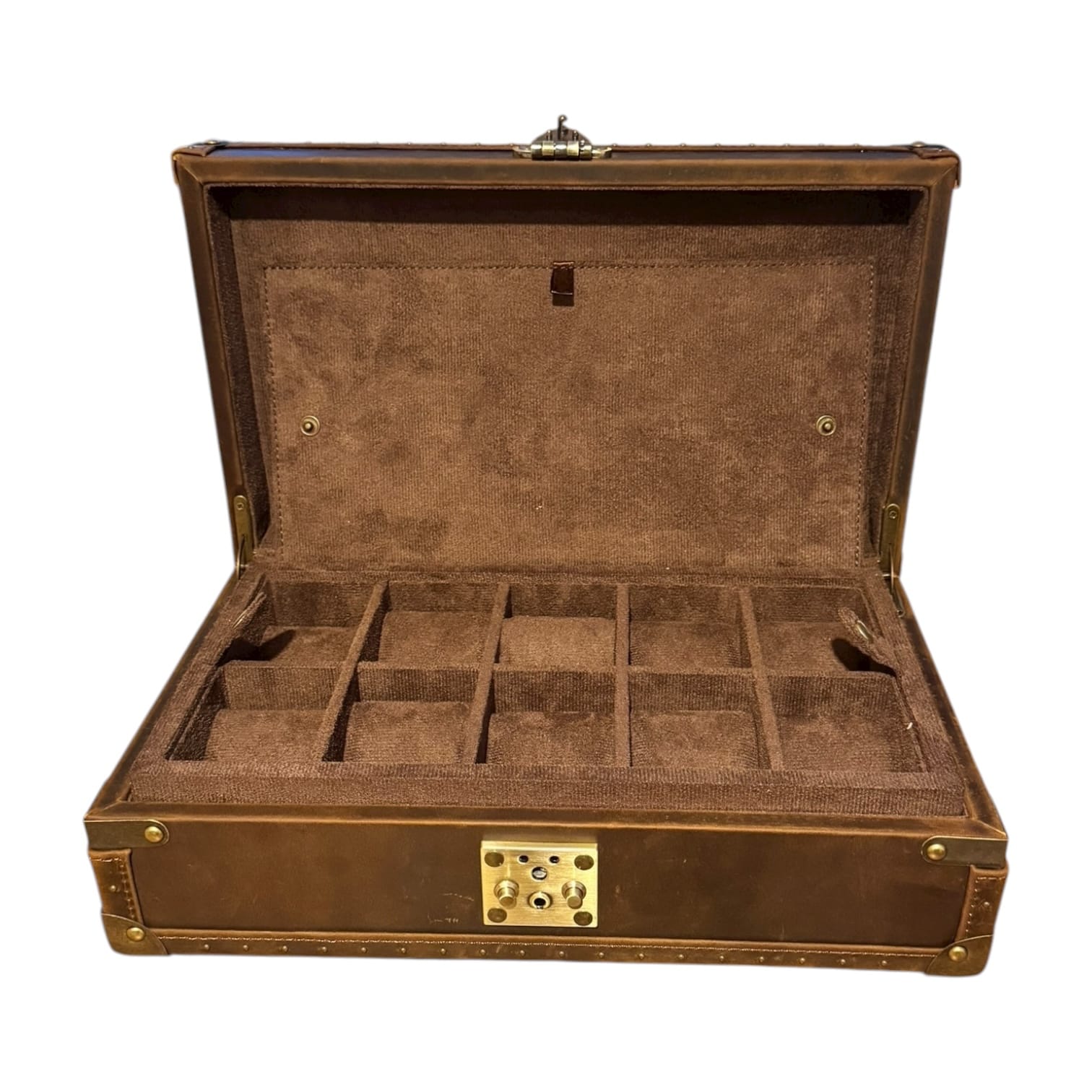 Lux Watch Box Co Watch Chest 10 Burlington 10 Watch Chest - Bourbon Leather