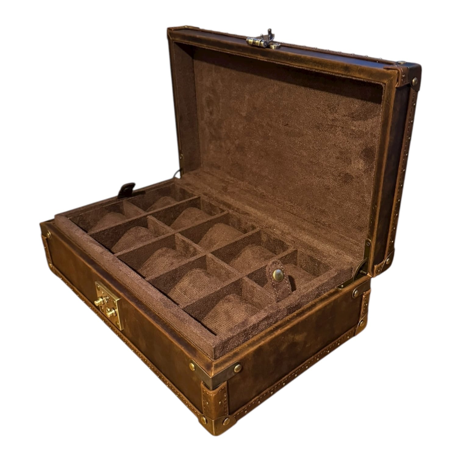 Lux Watch Box Co Watch Chest 10 Burlington 10 Watch Chest - Bourbon Leather