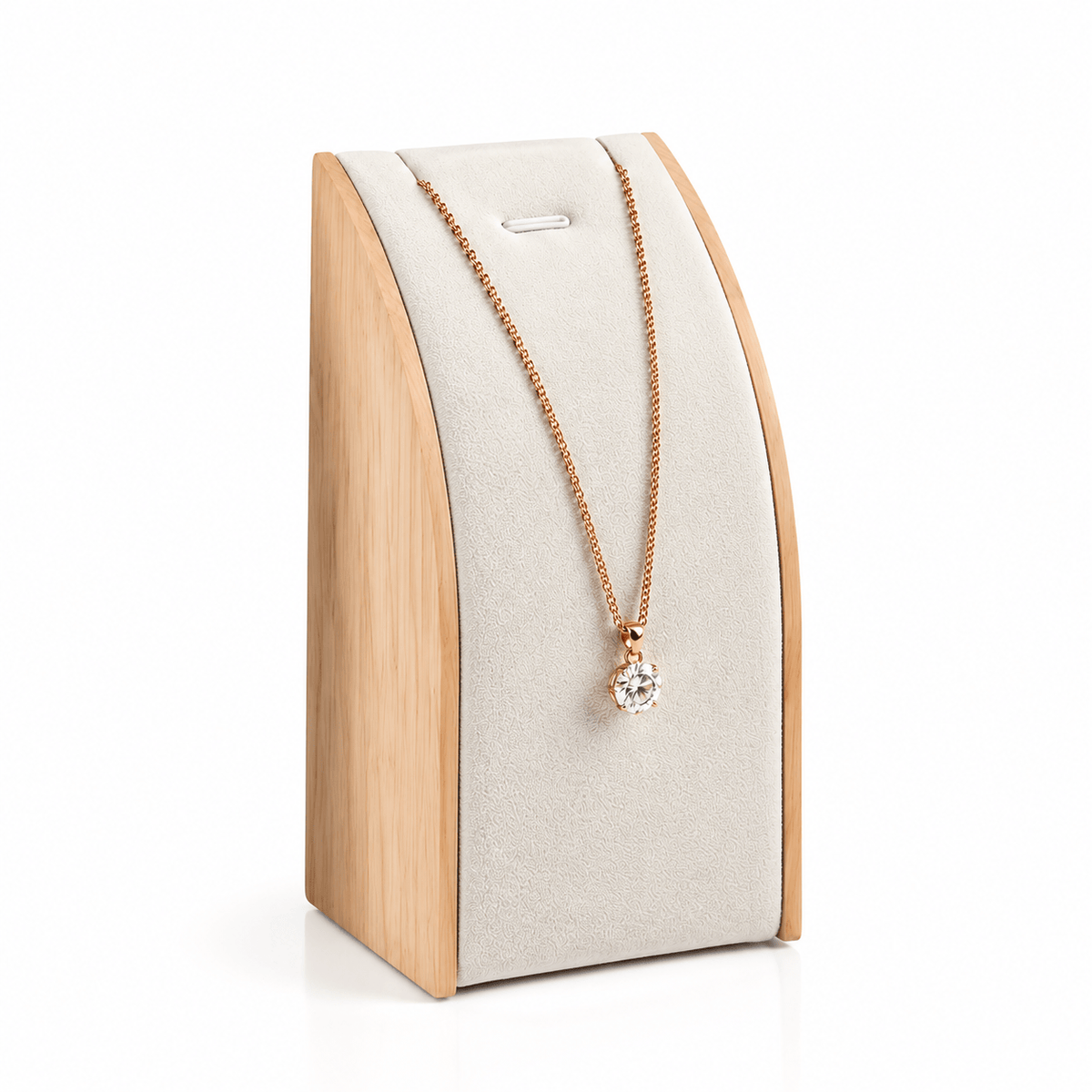 Lux Watch Box Co Watch Display Arc Pendant Necklace Stand - Ivory Oyster