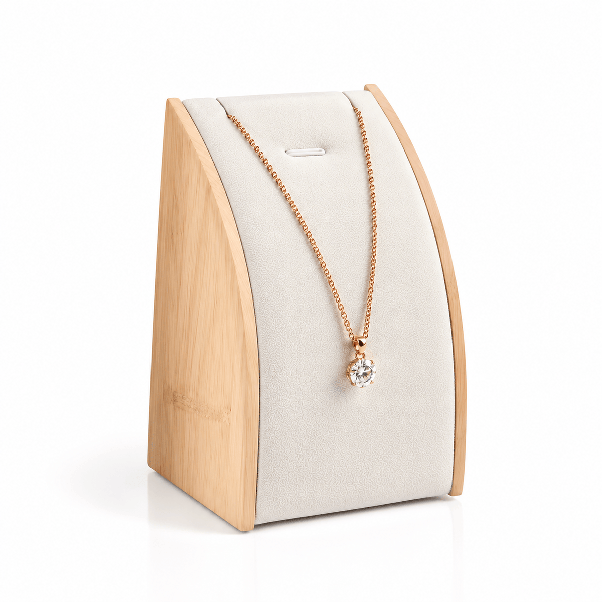 Lux Watch Box Co Watch Display Arc Pendant Necklace Stand - Ivory Oyster