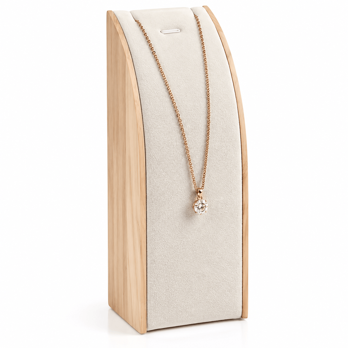 Lux Watch Box Co Watch Display Arc Pendant Necklace Stand - Ivory Oyster