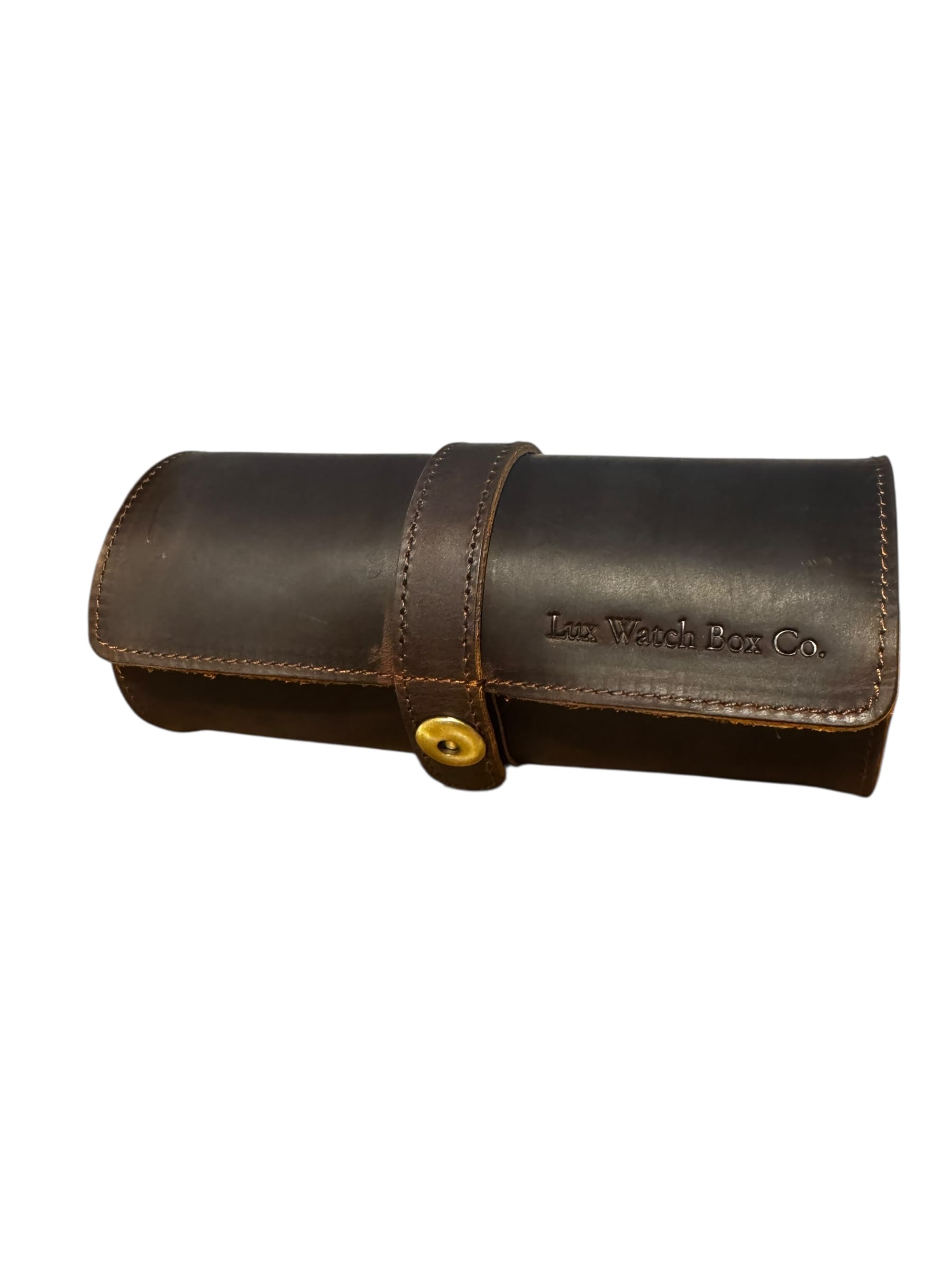 Lux Watch Box Co Watch Roll 3 Burlington 3 Watch Roll - Bourbon Leather