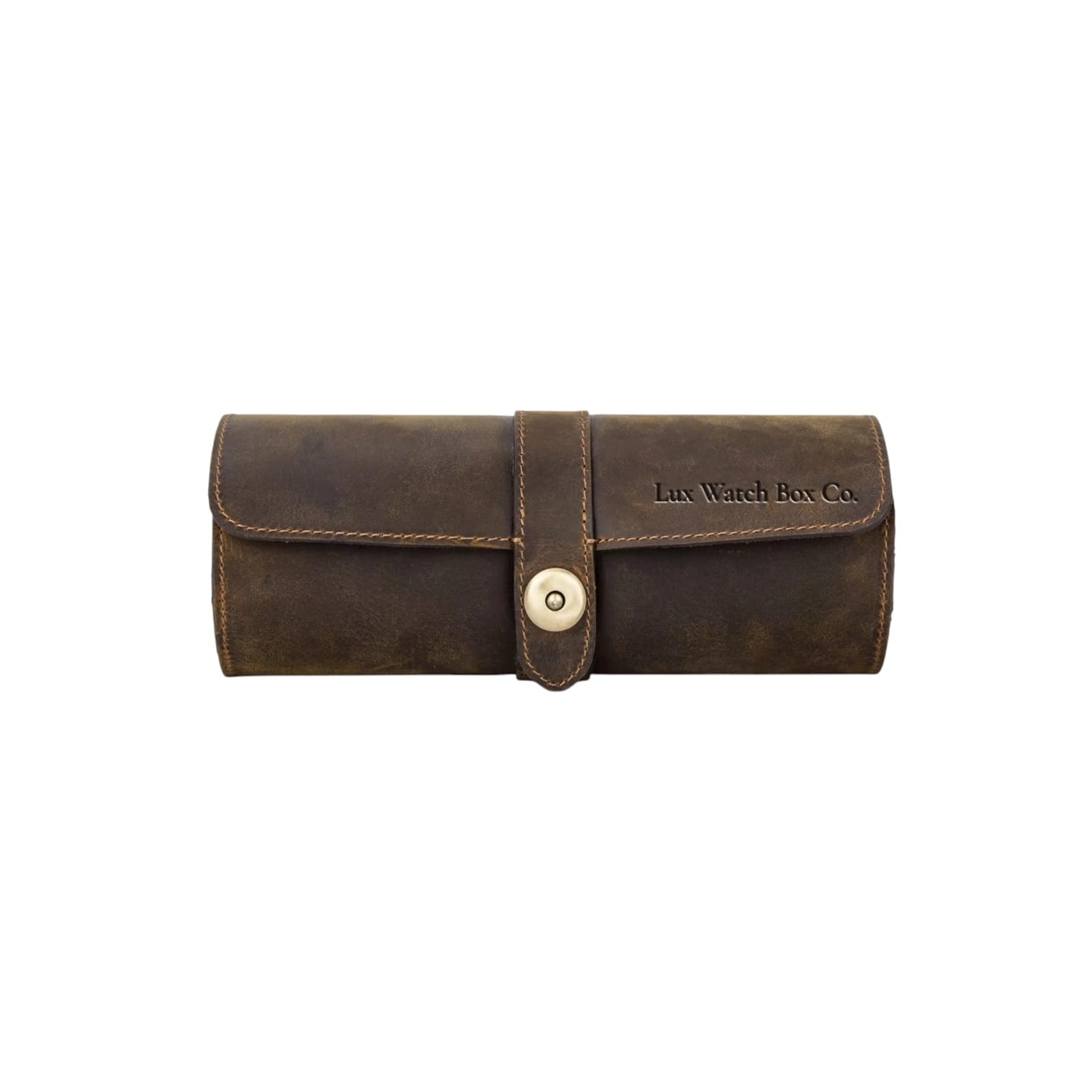 Lux Watch Box Co Watch Roll 3 Burlington 3 Watch Roll - Bourbon Leather