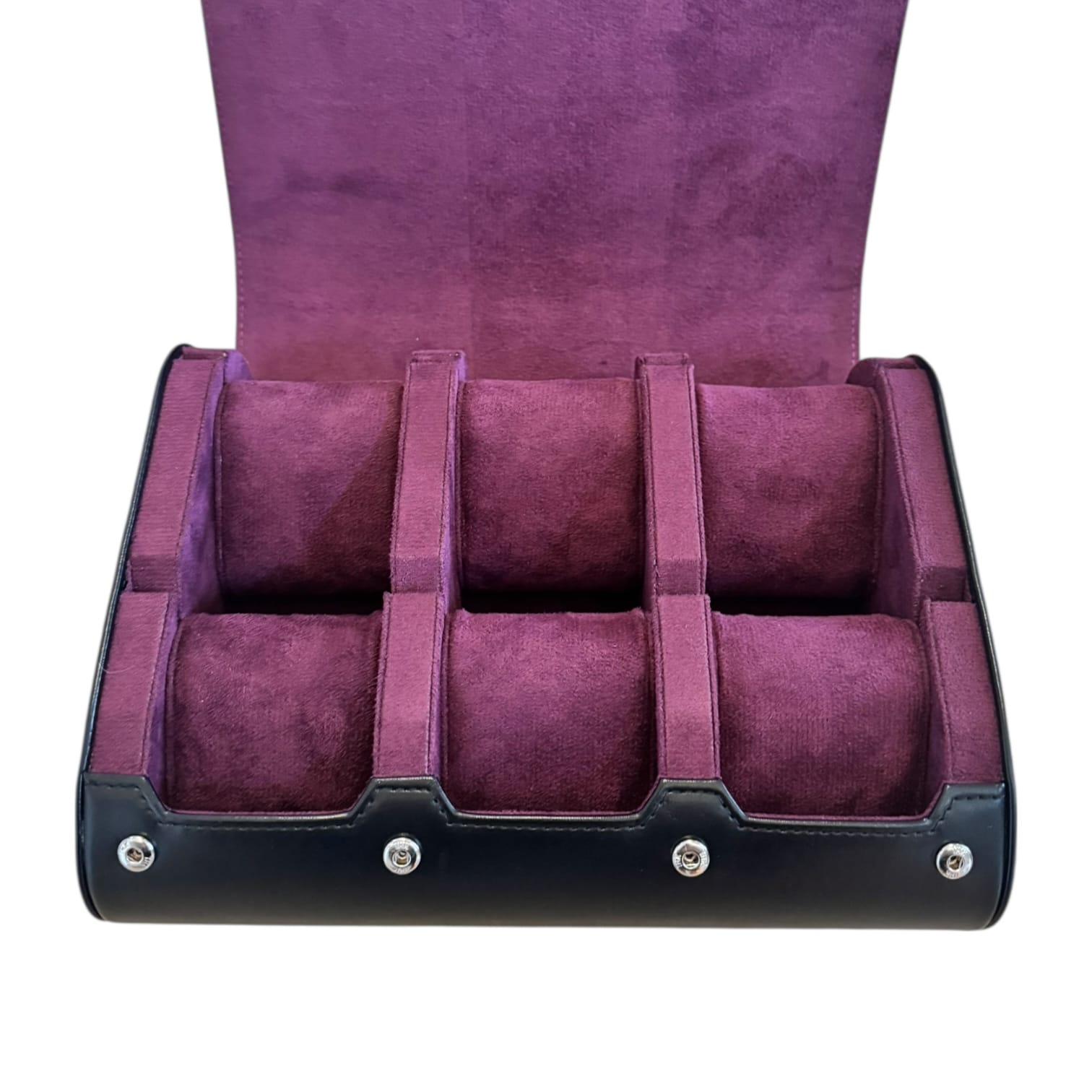 Lux Watch Box Co Watch Roll 6 Voyage 6 Watch Roll - Bordeaux Red