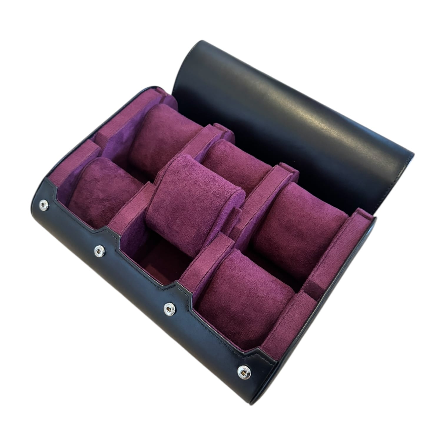 Lux Watch Box Co Watch Roll 6 Voyage 6 Watch Roll - Bordeaux Red