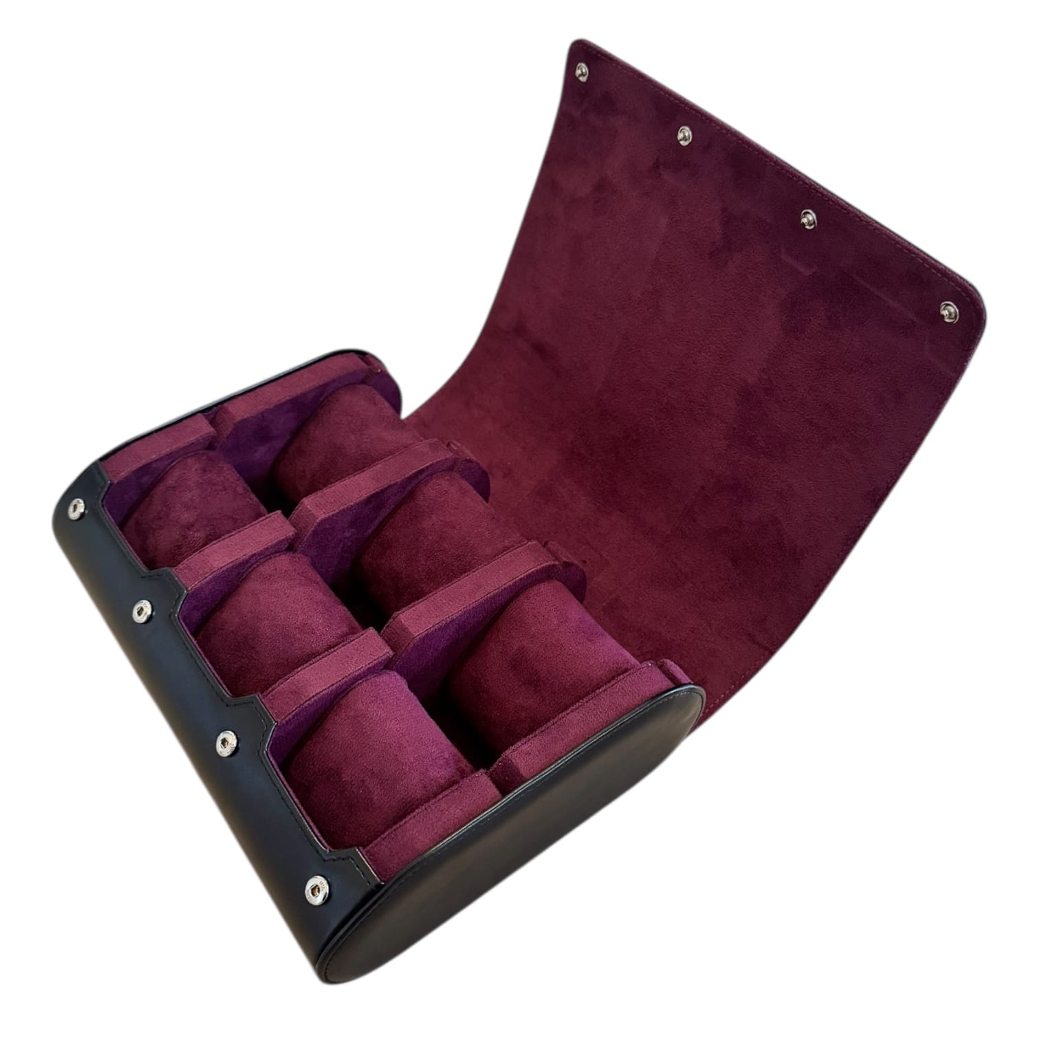 Lux Watch Box Co Watch Roll 6 Voyage 6 Watch Roll - Bordeaux Red