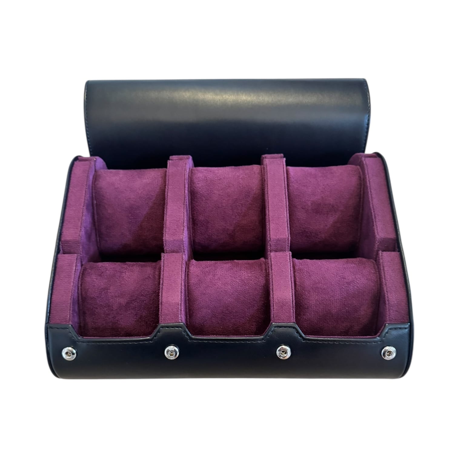 Lux Watch Box Co Watch Roll 6 Voyage 6 Watch Roll - Bordeaux Red