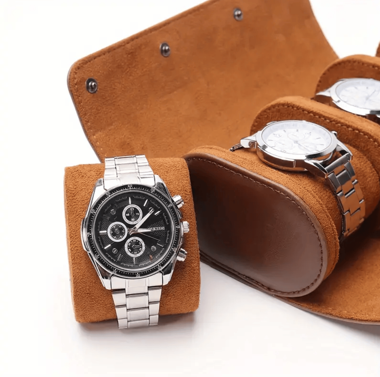 Lux Watch Box Co Watch Roll Journey 3 Watch Roll